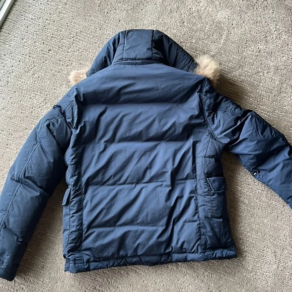 Harmont & Blaine Navy Puffer w/ Fur Hood - Picture 15 of 16